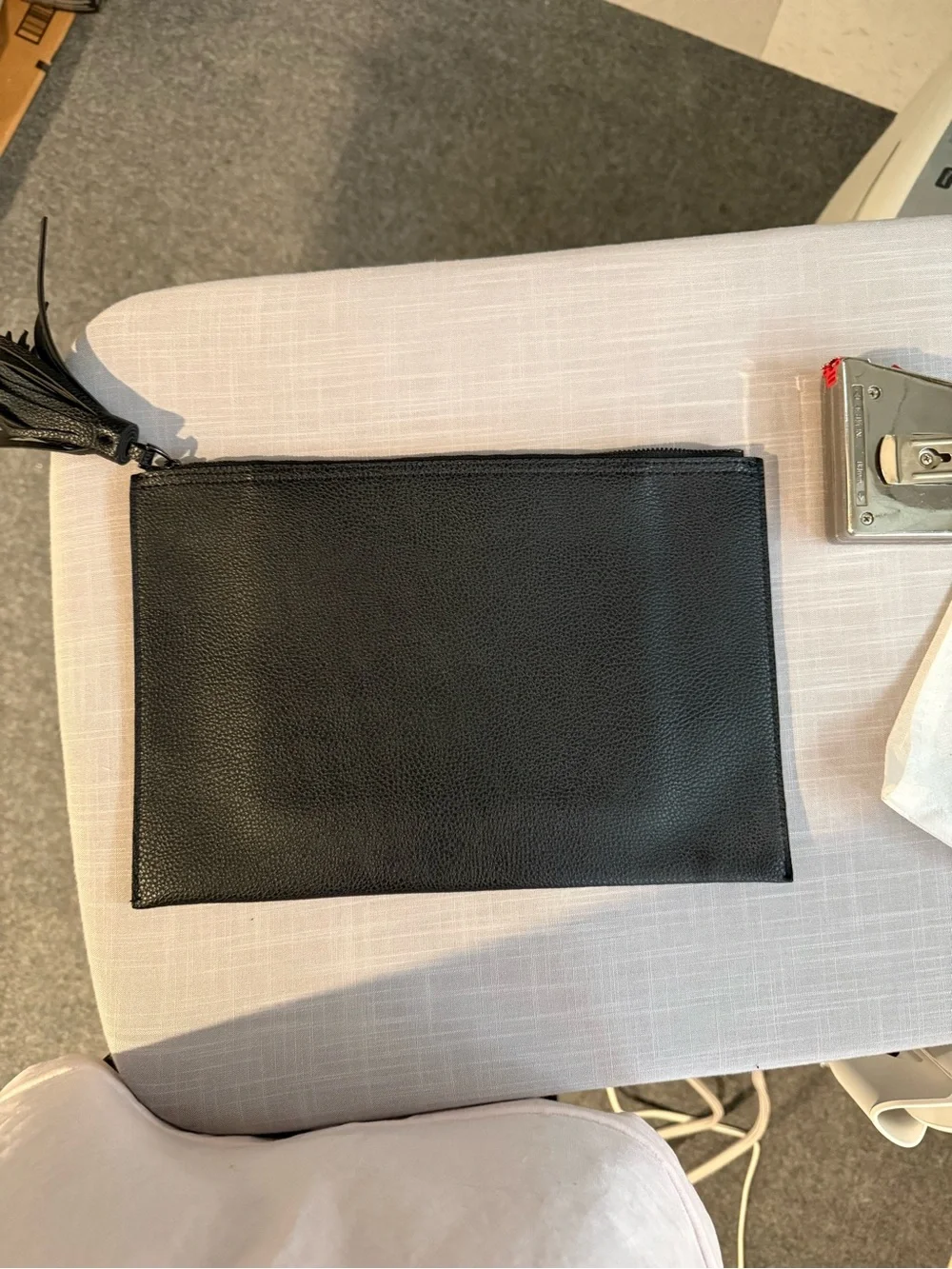 Parker leather clutch/pouch with Tassel